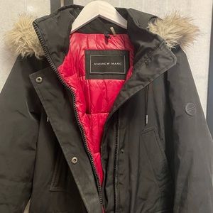 Andrew Marc black Winter Coat Parka
